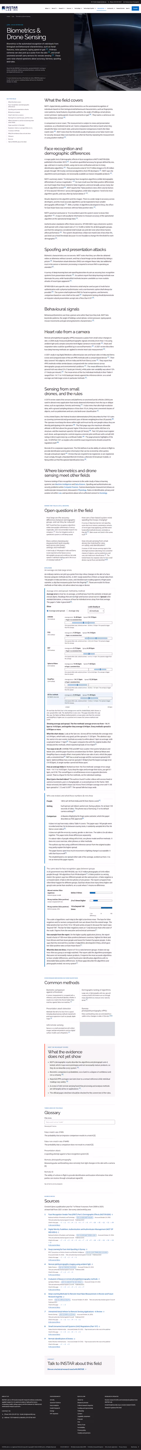 Screenshot thumbnail of Biometrics & Drone Sensing — INSTAR Lab (/labs/biometric-security/) at desktop viewport