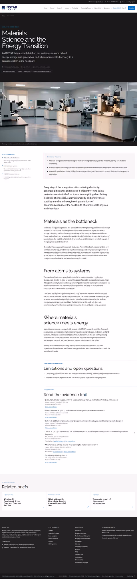 Screenshot thumbnail of Materials Science and the Energy Transition — INSTAR Lab (/news/materials-science-energy-transition/) at desktop viewport