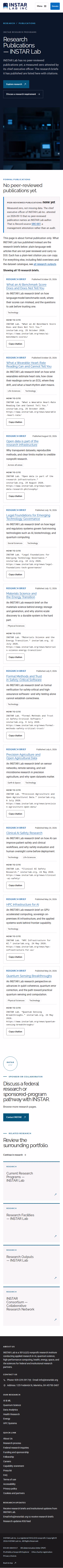 Screenshot thumbnail of Research Publications — INSTAR Lab (/research/publications/) at mobile viewport