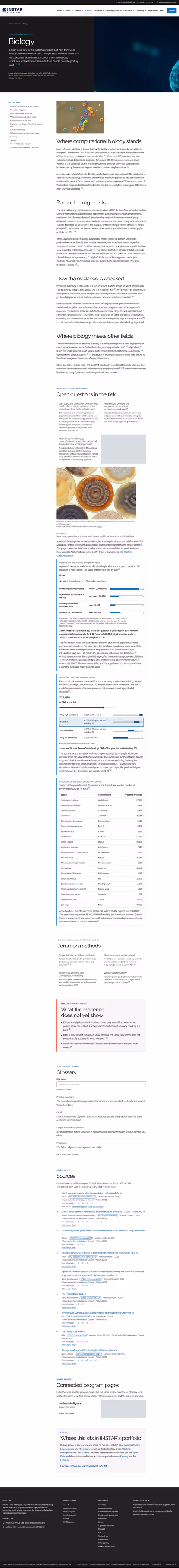 Screenshot thumbnail of Biology Research — INSTAR Lab Sciences (/sciences/biology/) at desktop viewport