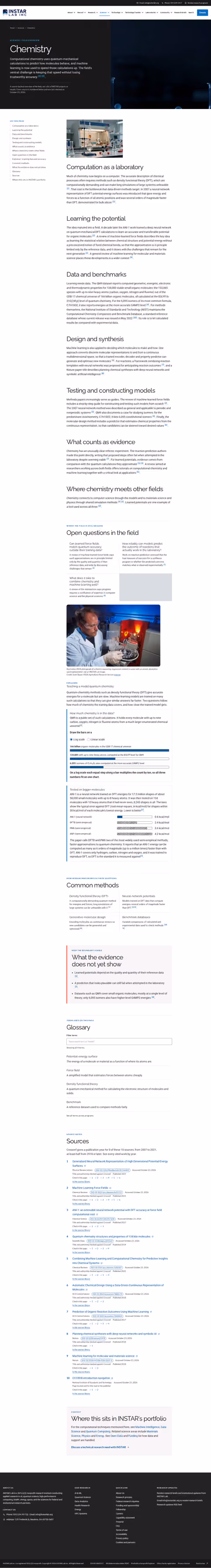 Screenshot thumbnail of Chemistry Research — INSTAR Lab Sciences (/sciences/chemistry/) at desktop viewport