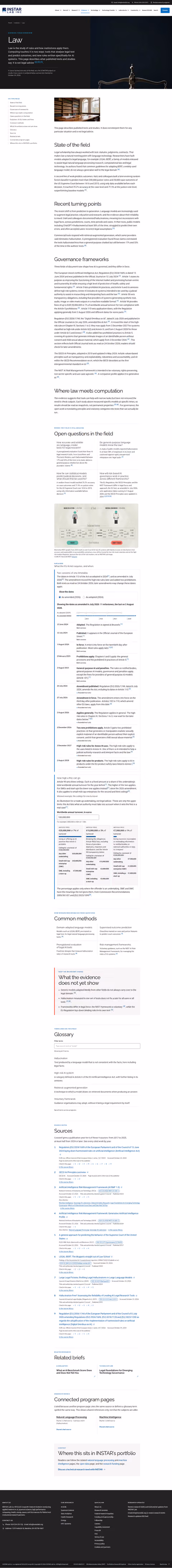 Screenshot thumbnail of Law & Legal Research — INSTAR Lab Sciences (/sciences/law/) at desktop viewport