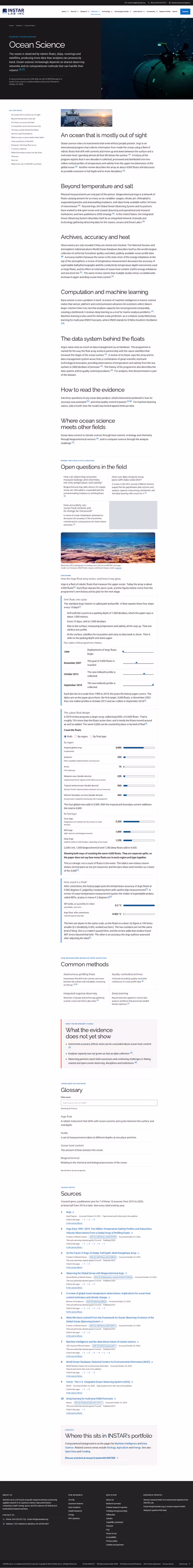 Screenshot thumbnail of Ocean Science Research — INSTAR Lab Sciences (/sciences/ocean-science/) at desktop viewport